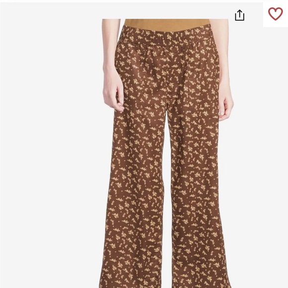 Toad&Co Brown Floral Wide Leg Pants - Picture 2 of 9